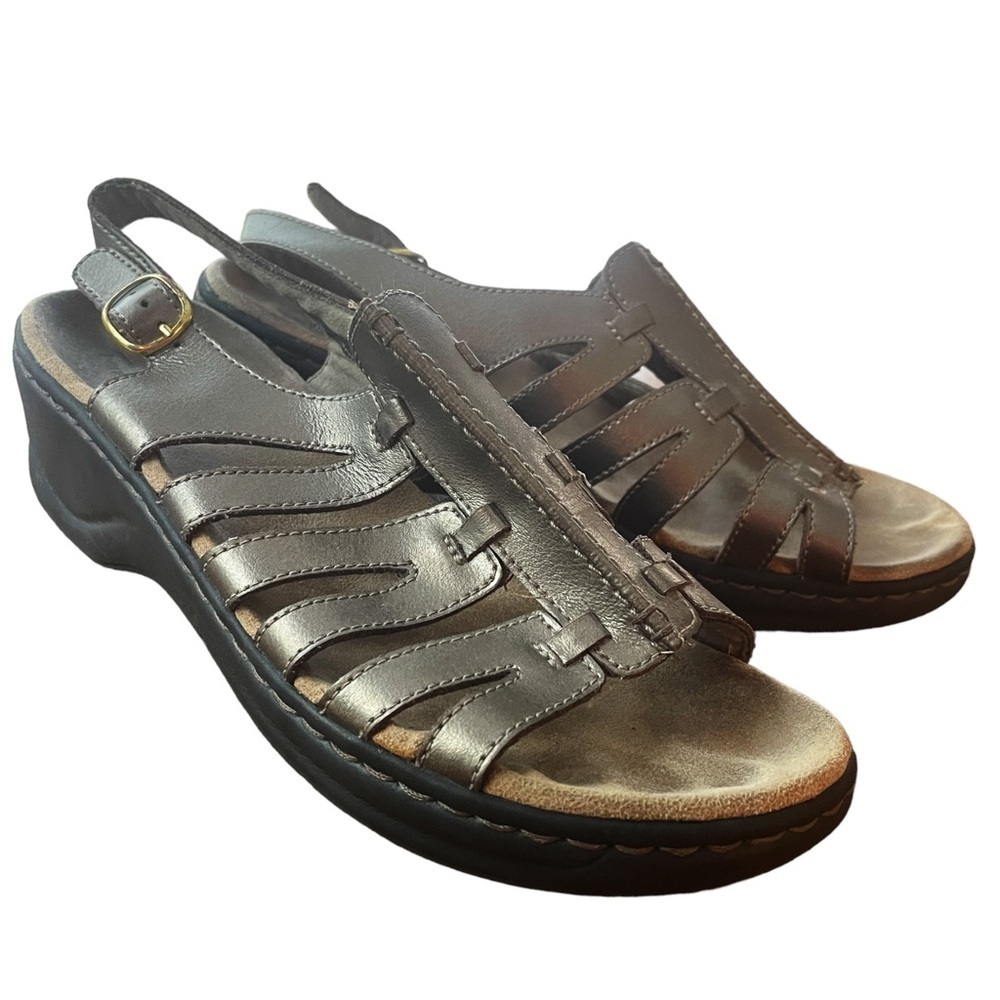 Clarks Lexi Marigold Sandals in Metallic Brown Gold summer comfort Women's 9W